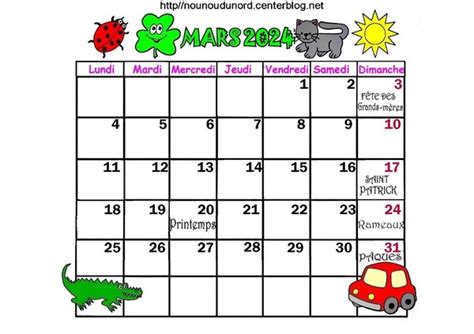 Calendrier Enfant 2024 Mars Heddi Kristal