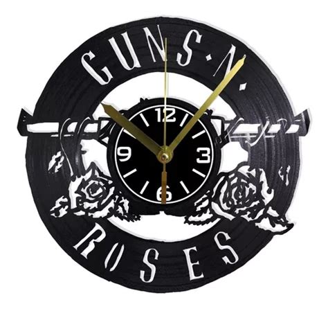 Reloj De Pared Disco Vinilo Acetato Deco Guns N Roses Mu041 Meses Sin