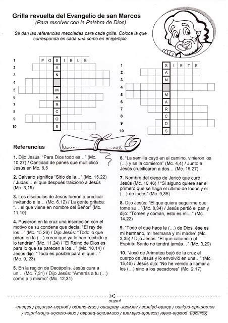 Ideas De Crucigramas Cristianos En Crucigramas Biblia Para