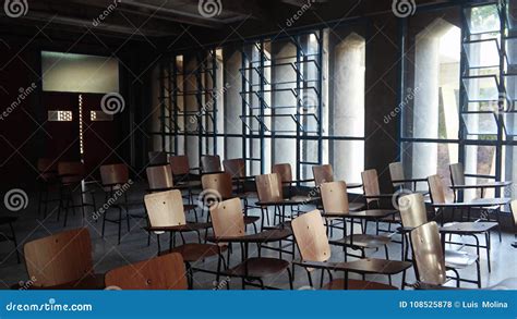 View of empty classroom editorial stock photo. Image of break - 108525878