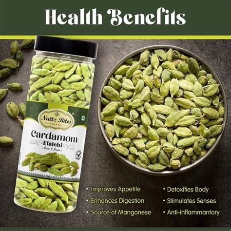 Nuttz Bites Premium Whole Green Cardamom Grade Bold Size Hari