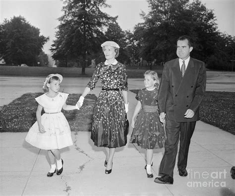 Richard Nixon With His Family by Bettmann