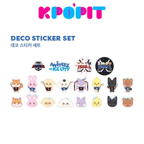 Ateez X Aniteez Pop Up Aniteez In Ice City Deco Sticker Set Shopee