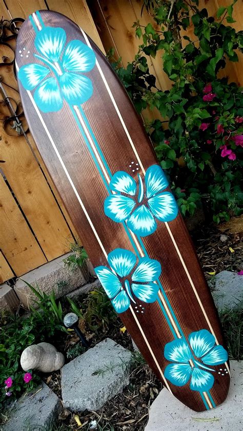 SURFBOARD 4-103 WALL ART Hawaiian Surf Beach Hibiscus Decor - Etsy