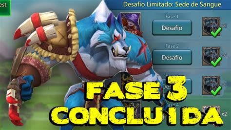 DESAFIO LIMITADO LOBO SOMBRIO FASE 3 Lords Mobile 2020 YouTube