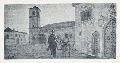 Don Quijote Y Sancho De Noche En El Toboso En Busca De Dulcinea En