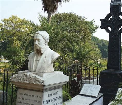 Tomb of Michael Madhusudan Dutt. Considered as the first great poet of modern Bengali literature ...