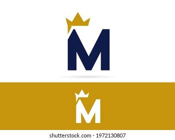 Letter M Crown Logo Design Vector Stock Vector Royalty Free