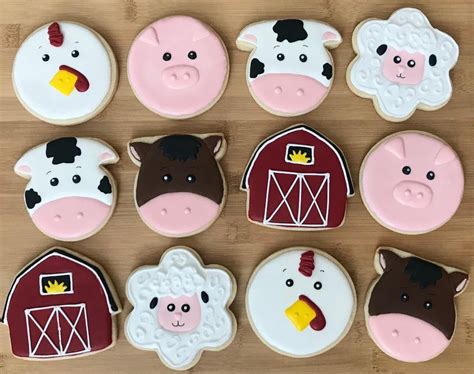 Farm Animal Sugar Cookies Barn Animal Sugar Cookies One Dozen