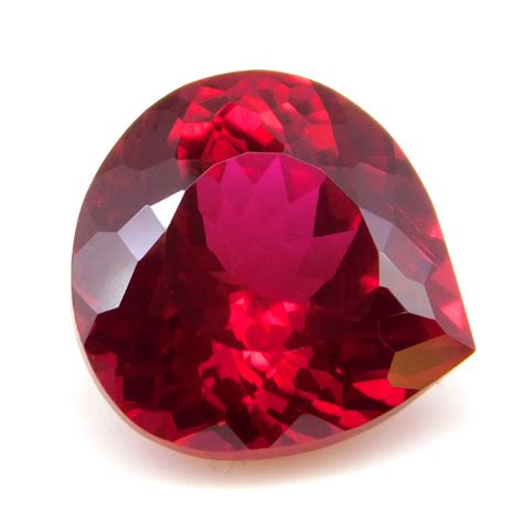 11 Carats Naturel Mozambique Rubis Rouge Sang Taille Poire Certifié