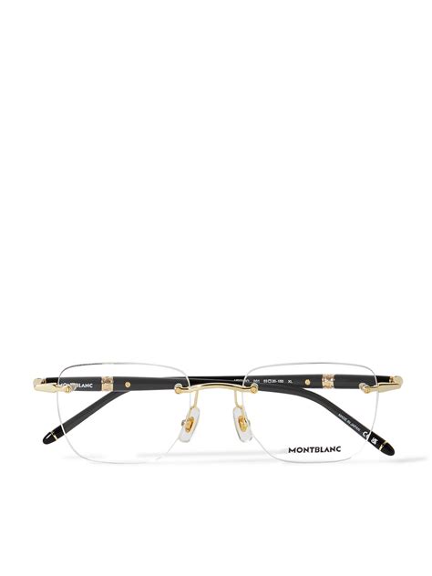 Montblanc Eyewear Meisterst Ck Rimless Square Frame Acetate And Gold