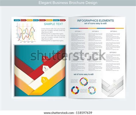 Elegant Business Brochure Design Vector De Stock Libre De Regalías 118597639 Shutterstock