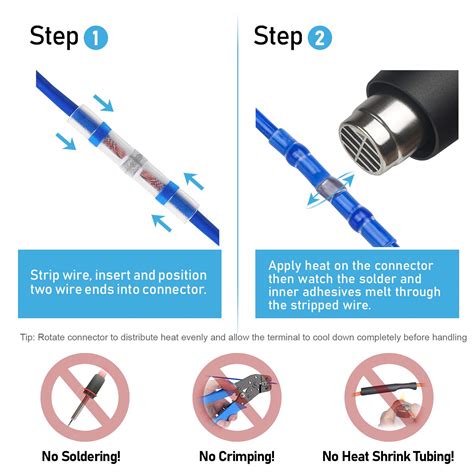 Ticonn Pcs Solder Seal Wire Connectors Heat Shrink Butt Connectors