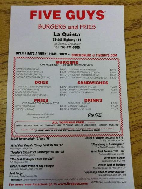 Five Guys Menu Prices 2024 Printable Kiley Merlina