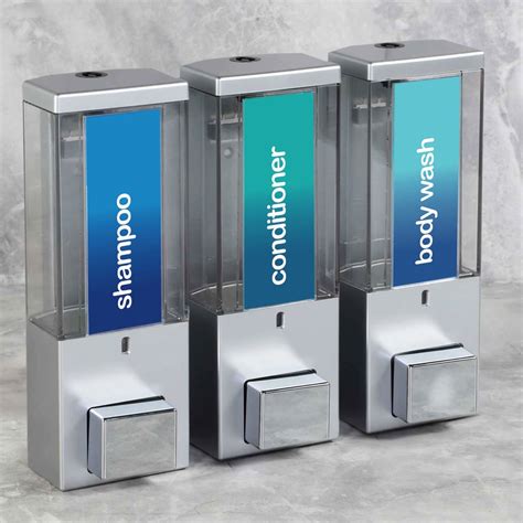 Iqon 3 Chamber Dispenser Satin Amenity Dispensers And Fixtures