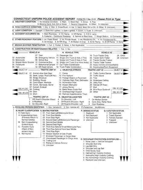 Providence Police Uniform Accident Report Fillable Form Printable