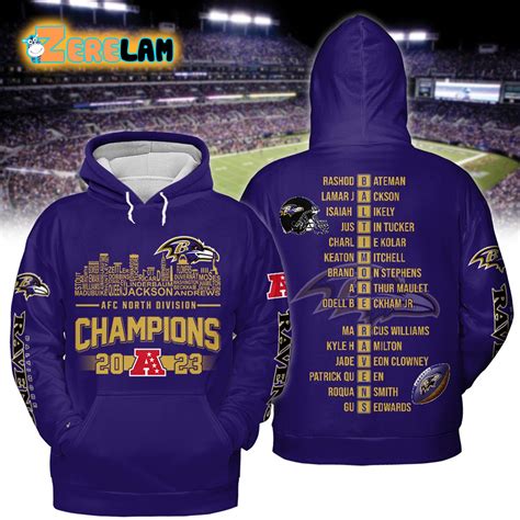 Ravens Afc North Division Champions 2023 Hoodie Zerelam