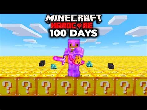I Survived 100 Days In A LUCKY BLOCK SUPERFLAT World In Hardcore