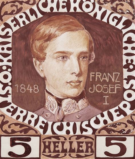 Original Design For The Austrian Jubilee Postal Stamp Emperor Franz