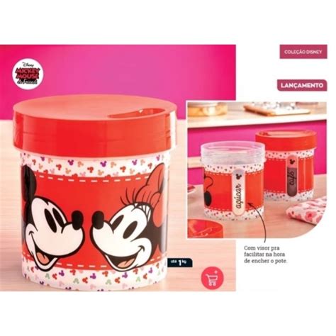 Kit Pote Mantimento Disney A Car E Caf Mickey E Minnie Shopee Brasil