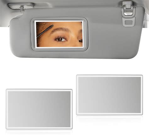 Amazon Povtii 2 PCS Car Visor Vanity Mirror Stainless Steel