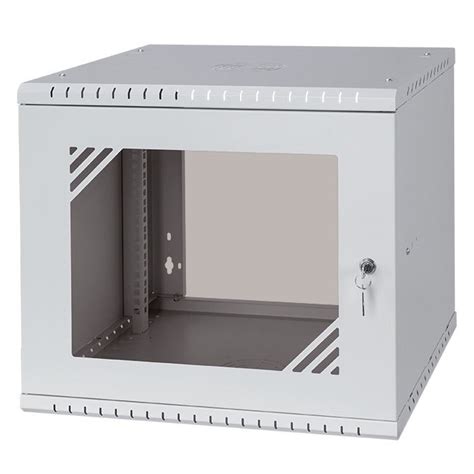 Rack Cabinet 19 9u 450mm Glass Door Gray Getic