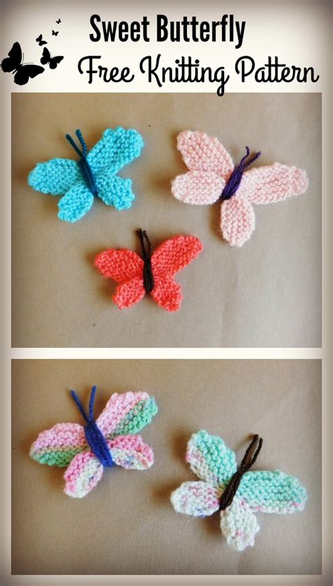 Sweet Butterfly Free Knitting Pattern