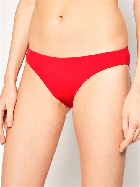 Seafolly Dół od bikini Mini Hipster 40241 065 Czerwony Modivo pl