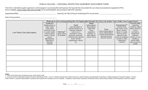 Personal Protective Equipment Templates Pdf Download Fill And Print