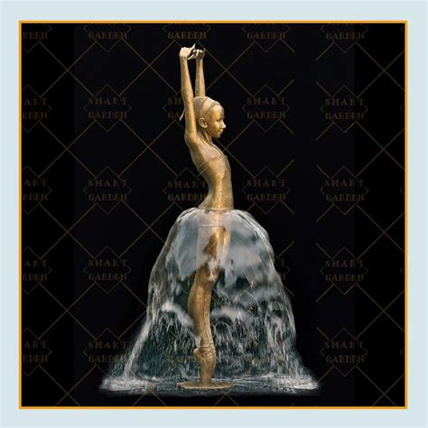 Hot Sale Life Size Garden Ornamental Dancing Bronze Nude Water