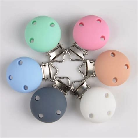 Pacifier Clip With Beads Baby Silicone Bpa Teething Teether Holder Cute