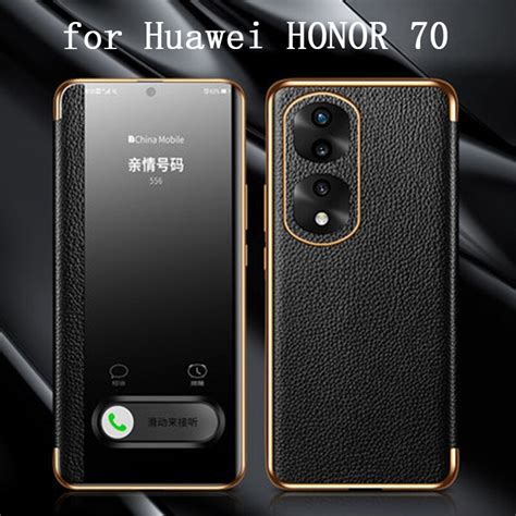 Funda De Cuero Genuino De Lujo Para Huawei Honor Cubierta De