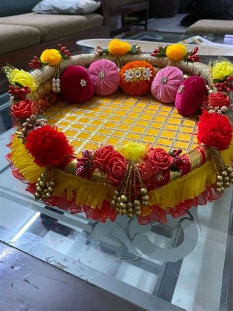 Pin By Pihu Agrawal On Ladoo Gopal Thali Decoration Ideas Diy Crafts