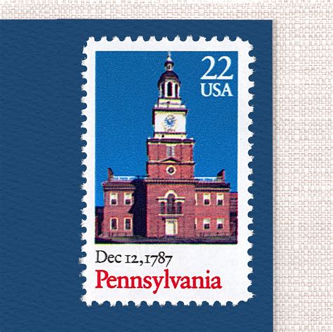 22 Pennsylvania Statehood Pack Of 25 Unused Stamps From 1987