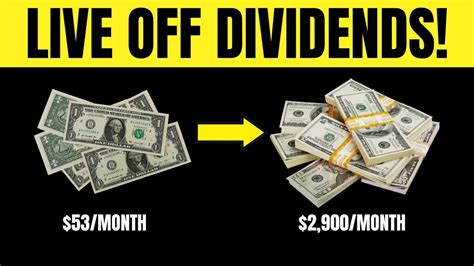 The Fastest Way You Can Live Off Dividends 2900 Month YouTube