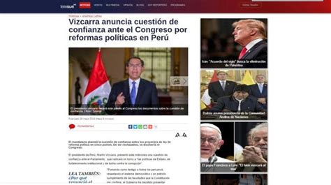 Cuestión De Confianza Así Informa El Mundo Sobre La Medida Tomada Por Vizcarra Mundo GestiÓn