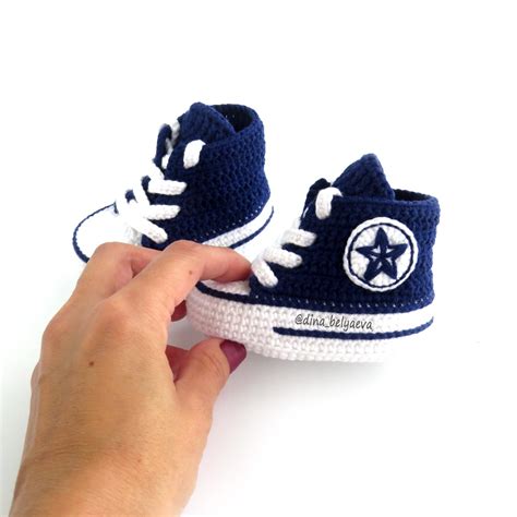 Crochet Pattern Pdf Converse Sneakers Baby Shoes Pattern Etsy