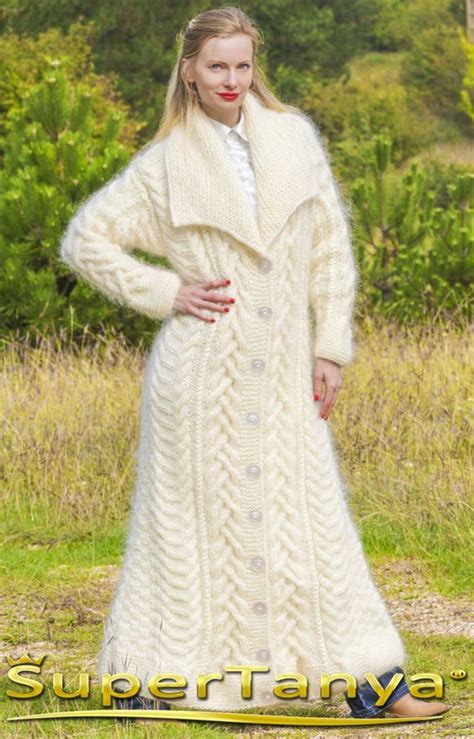 Long Mohair Cardigan Ivory Cream Sweater Jacket Ivory Cream Etsy In