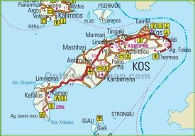 Kos Maps | Greece | Maps of Kos Island (Cos)