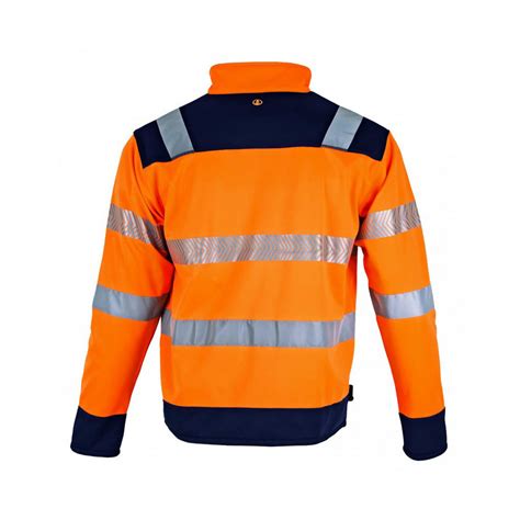 Veste Polaire Haute Visibilit Orange Bleu Led Lma