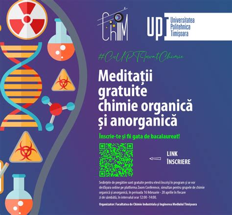 Meditații gratuite la chimie pentru elevii de liceu la UPT