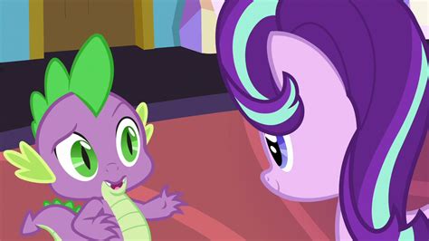 Image Spike Looking Behind Starlight Glimmer S7e1png My Little