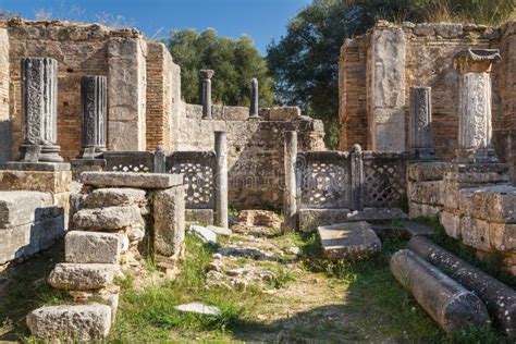 Ruins of the Ancient Greek City of Olympia, Peloponnese Stock Photo ...