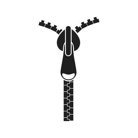 Zipper Zip Pulls Or Zipper Pullers Vector Icon Template Black Color