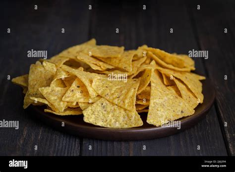 The Most Famous Mexican Snack Nachos Made Con Corn Tortilla Chips Or