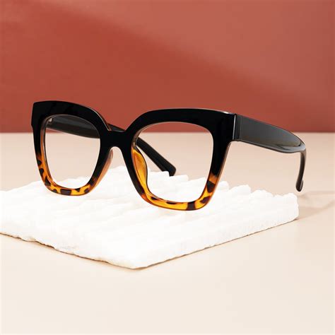 Naila Bold Black And Tortoise Square Eyeglasses Vooglam