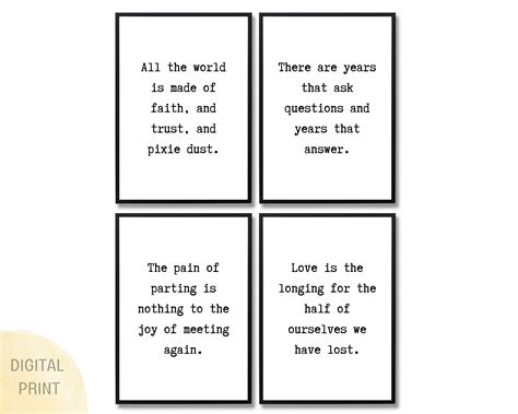 Classic Book Quotes Printable Art Set of 51 Posters 51 - Etsy