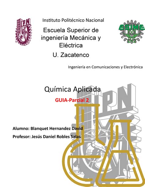 Guia Termodinamica Parcial Quimica Aplicada Instituto Polit Cnico