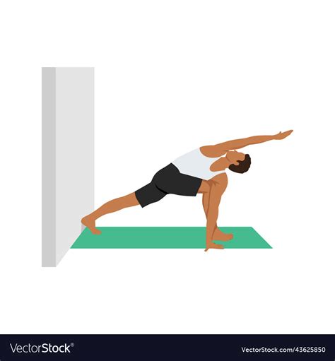 Revolved Side Angle Pose Parivrtta Parsvakonasana Vector Image