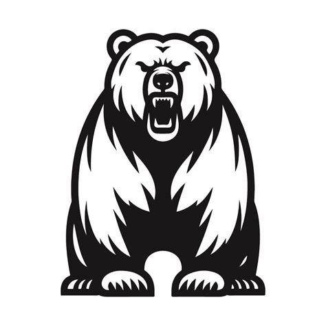 Free Polar Bear Svg Black And White Svg Vector File For Laser Cutting